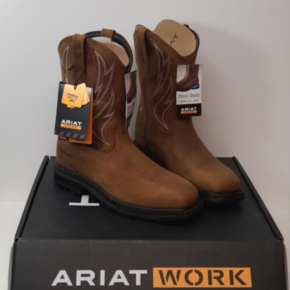 Ariat Other - Ariat Sierra Shock Shield Waterproof Steel Toe Work Boot MENS Size 9.5D 10044544
